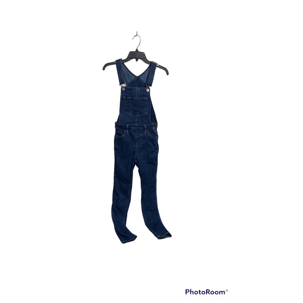 Levi's Utility Bib Overalls Stretch Denim Skinny Fit Leg Black Women's Size 23